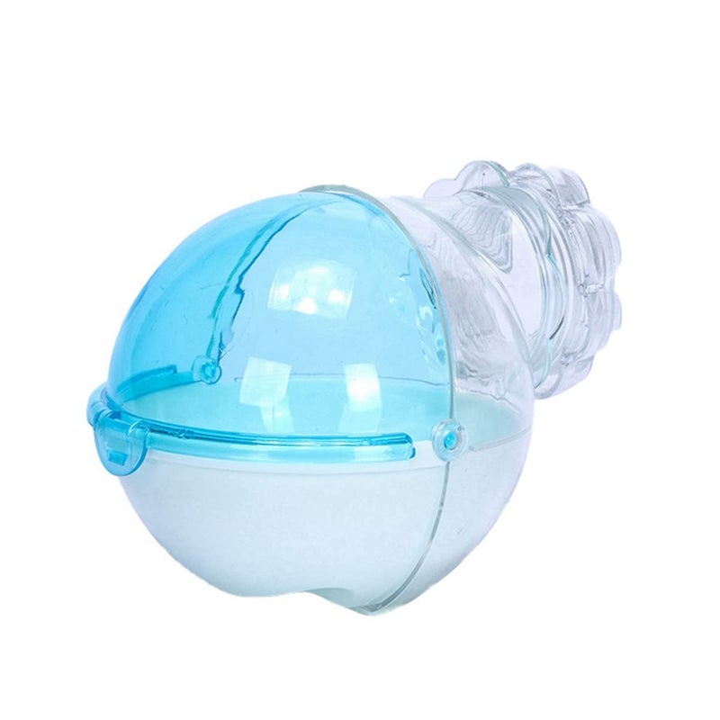 CHUQIANTONG Hamster Bathroom Small Animal Sand Bath Container Removable Iron Wire Acrylic Cage Accessories Suitable for Gerbil Syrian Hamster Mouse (Blue) - Image 1